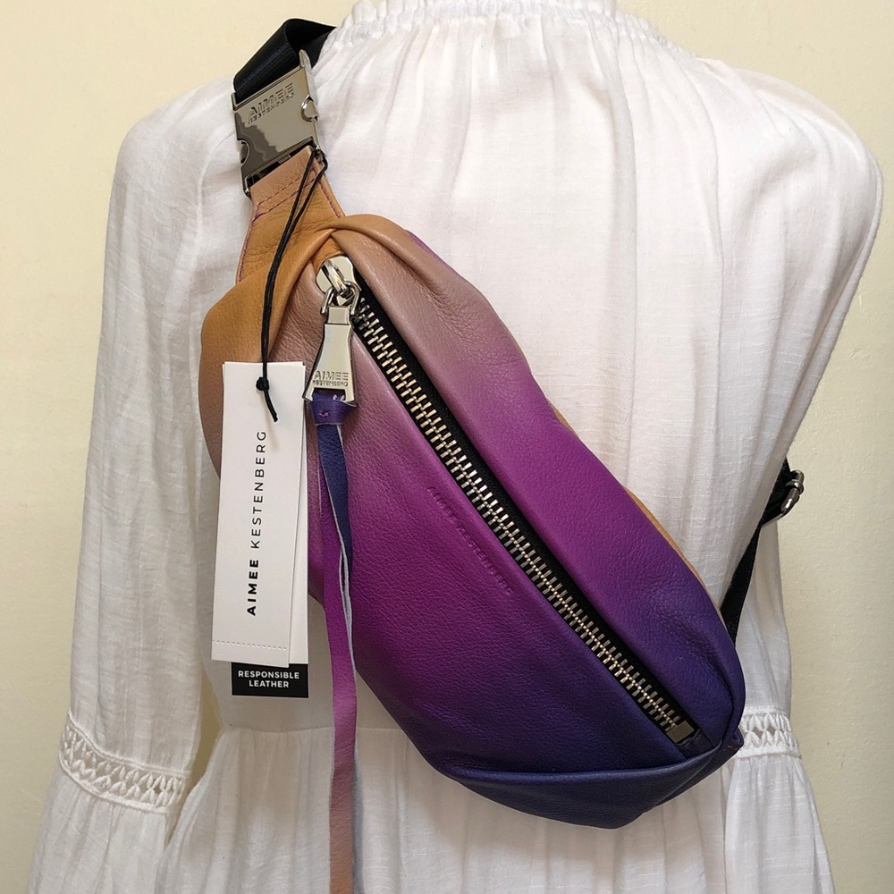 NWT Aimee Kestenberg Genuine Leather Milan Crossbody/Belt Bag